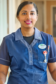 Shailini, ons geduldige gezicht